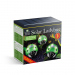 Buburuza solara - verde - 14,5 x 12 x 6 cm - 6 LED-uri alb cald
