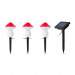 Lampa solara LED - 3 ciuperci - alb cald