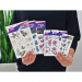 Set autocolante pentru tatuaje: fluturi și flori - 65 buc/pachet