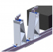 Picior spate pt sistem de montare acoperis plat 10° model " P"