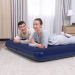 Saltea gonflabilă - dublă, Velour - Albastru - 203 x 152 x 22 cm