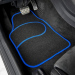 Set covorase auto textile universale Carguard 64 x 44 cm | 44 x 29 cm - negru - albastru