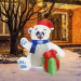 Urs polar gonflabil - 120 cm - IP44 - 6 LED-uri - 100 - 240 V