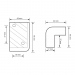 Coltar de protectie pt, incinte acustice 70 x 44 x 44 mm