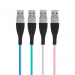Delight - Cablu de date - iPhone "lightning", înveliş siliconic, 4 culori - 1 m