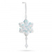 Ornament pentru bradul de Crăciun - stea- irizat, acrilic - cu agățătoare - 2 forme: fulg și stea