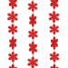 Ghirlandă de Crăciun - Fulgi de nea - 2.7 m - roșie
