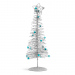 Brăduț metalic - ornament de Crăciun - 28 cm - argintiu