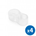 Opritor pentru uși - transparent - 4 buc / pachet