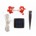 Șir lumină solară cu LED - buburuze - 2,4 m - 25 LED - alb cald