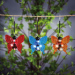 Lampă solară - fluture - multicolor - 12 x 6 x 21,5 cm - 4 LED