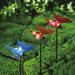 Lampă solară - fluture - multicolor - 12 x 6 x 21,5 cm - 4 LED