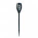 Lampă solară LED - perforabilă - efect de flacără - 12 LED galbene - plastic - negru - 10 x 58 cm