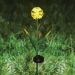 Floare solară - Hortensia - 2 tipuri - 25 LED alb cald - 13 x 7 x 65 cm