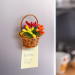 Decor din plante artificiale - magnetic - modele variate - 7 x 4,7 x 4,7 cm