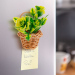Decor din plante artificiale - magnetic - modele variate - 7 x 4,7 x 4,7 cm