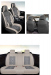 Huse auto premium 5 locuri Carguard Deluxe piele ecologică perforată și textil  - gri deschis - gri inchis