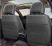 Huse auto premium 5 locuri Carguard Deluxe piele ecologică perforată și textil  - gri deschis - gri inchis
