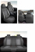 Huse auto premium 5 locuri Carguard Deluxe piele ecologică perforată și textil - negru - alb