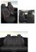 Huse auto premium 5 locuri Carguard Deluxe piele ecologică perforată și textil - negru - rosu închis