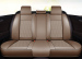Huse auto premium 5 locuri Carguard Deluxe piele ecologică perforată - maro deschis - crem