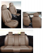 Huse auto premium 5 locuri Carguard Deluxe piele ecologică perforată - maro deschis - crem