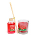 Set lumânare parfumată și odorizant cu bețe - măr & scorțișoară - 120 g + 100 ml