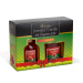 Set lumânare parfumată și odorizant cu bețe - măr & scorțișoară - 120 g + 100 ml