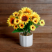 Plantă artificială decorativă - Floarea-soarelui - 20 x 8 cm