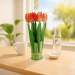 Plantă artificială decorativă - Lalea portocalie - 26 x 6,5 cm