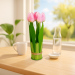 Plantă artificială decorativă - Lalea roz - 26 x 6,5 cm