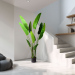Plantă decorativă artificială bananier – 1,9 m, verde
