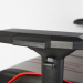 Scaun de gaming ergonomic cu pernă, tetieră, suport picioare și spătar rabatabil, gri/negru/roșu, 84 x 52 / 48 x 50 cm