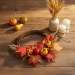 Coroniță decorativă de toamnă cu frunze, bobițe și conuri – Ø35 cm