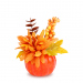 Dovleac decorativ de toamnă cu flori și bobițe – 8 x 10 cm – 4 modele