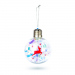 Glob de Crăciun cu LED RGB – transparent – plastic – 8 cm – pe baterii LR44