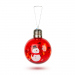 Glob de Crăciun cu LED RGB – transparent – plastic – 8 cm – pe baterii LR44