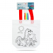 Geantă Cadou Colorabilă - Cu 4 Markere, 24 x 22 cm - 2 Modele Dinozauri