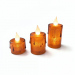 Decor Luminos Crăciun - Set Lumânări LED - Alb Cald - Plastic - 3 Bucăți/Set