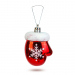 Decorațiune festivă – mănuși roșii cu fulg de zăpadă – 7,2 x 5 cm – set 2 bucăți