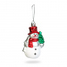 Decorațiune festivă – figură om de zăpadă – suspendabilă – plastic – 9 x 5,5 cm