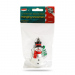 Decorațiune festivă – figură om de zăpadă – suspendabilă – plastic – 9 x 5,5 cm