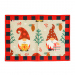 Suport de farfurie decorativ – model spiriduș – 46 x 32 cm – roșu/negru