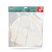 Lampion decorativ din hârtie – model Moș – Ø30 cm – roșu/alb
