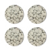 Set 4 stickere antiderapante baie – model piatră naturală – Ø 19 cm – gri